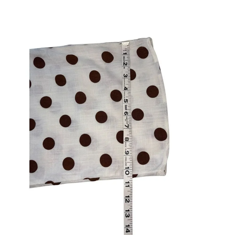 Monteau linen blend polka dot belted jumpsuit- L